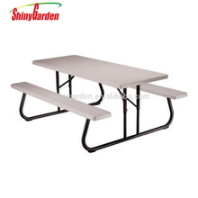 High quality folding with benches picnic plastic table